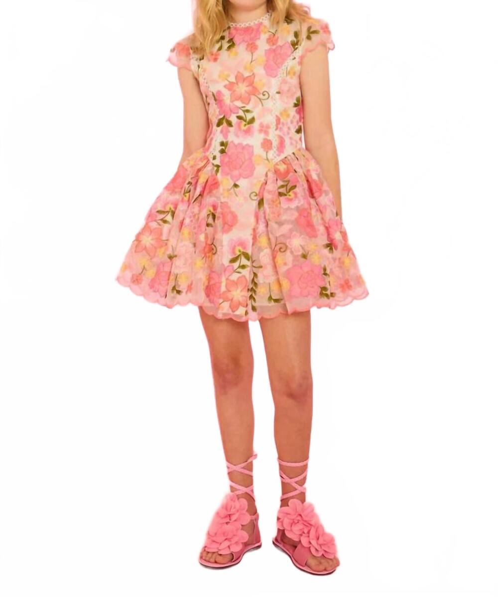 NEW MARLO girl's avery embroidered mini dress in floral